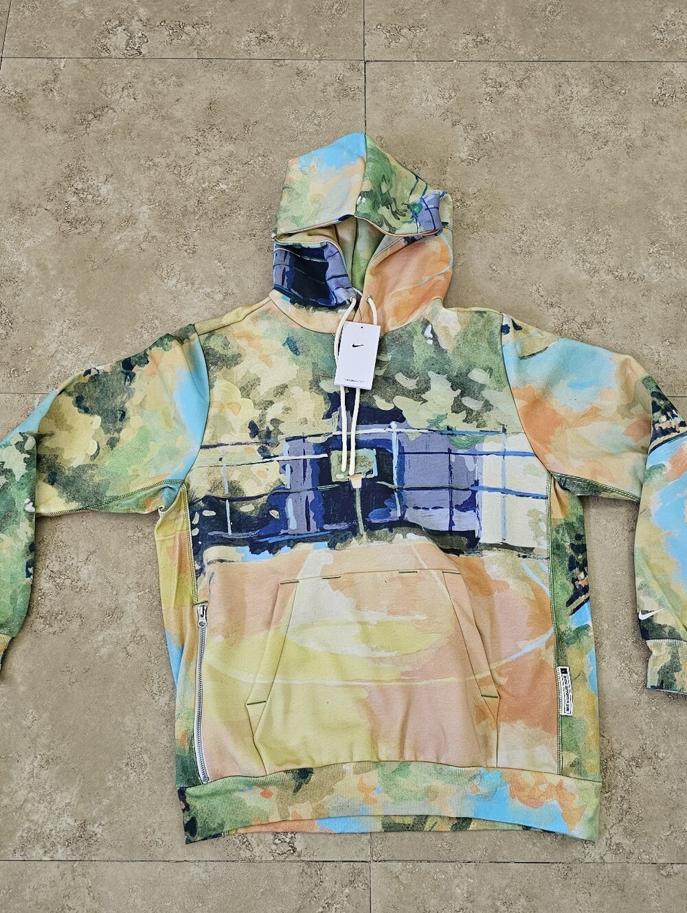 Nike Therma Fit Standard Issue Print Hoodie Green Men’s Size Large HV3516-365